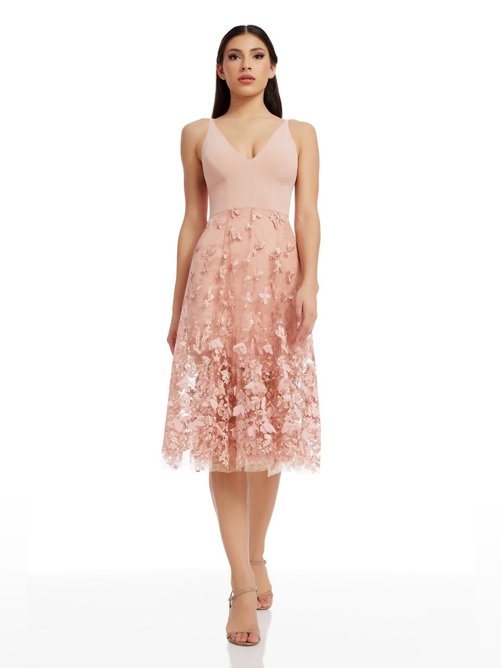 Dress The Population Darleen Dress in Blush | XS NWT